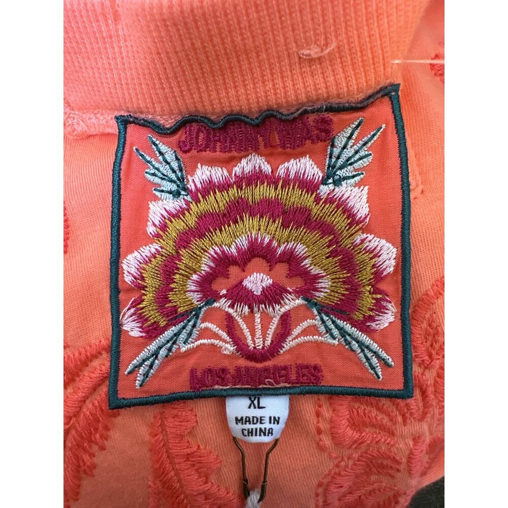 NWT Johnny Was Coral Embroidered V-Neck Blouse XL - Picture 7 of 9